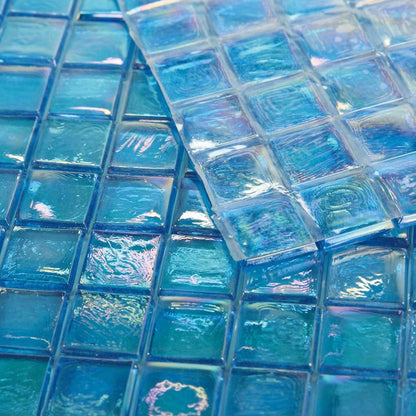 Elysium Tiles Laguna Fancy Blue 11.75" x 11.75" Glass Mosaic Tile