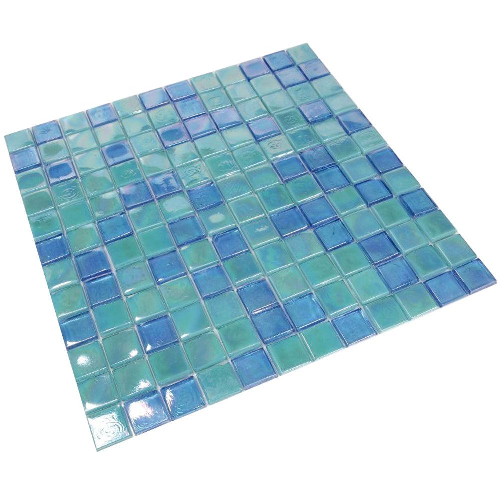 Elysium Tiles Laguna Lake Square 11.75" x 11.75" Glass Mosaic Tile