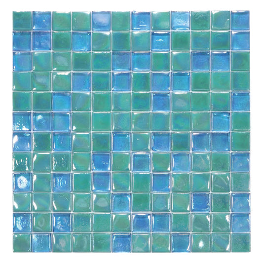 Elysium Tiles Laguna Lake Square 11.75" x 11.75" Glass Mosaic Tile