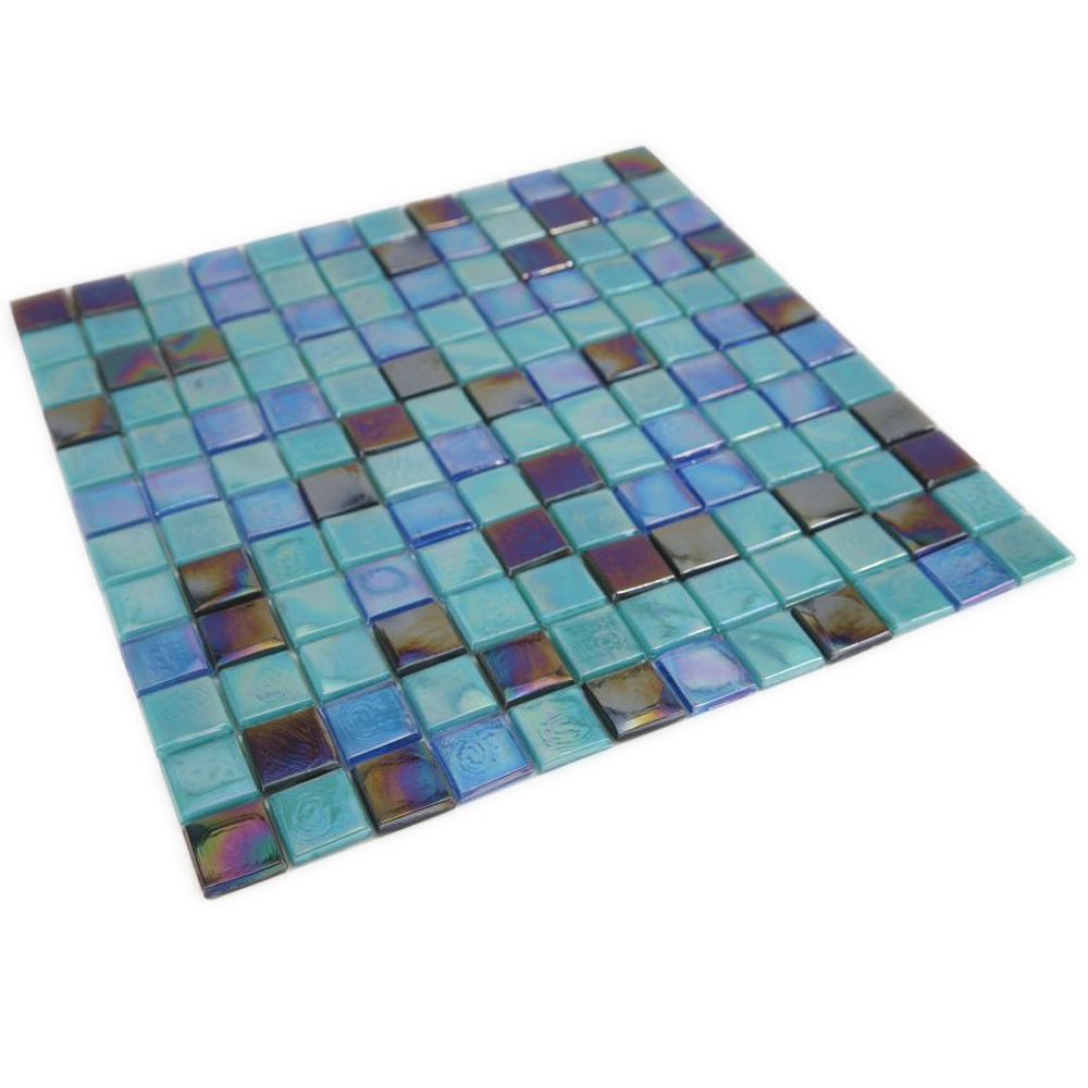 Elysium Tiles Laguna Mermaid Square 11.75" x 11.75" Glass Mosaic Tile