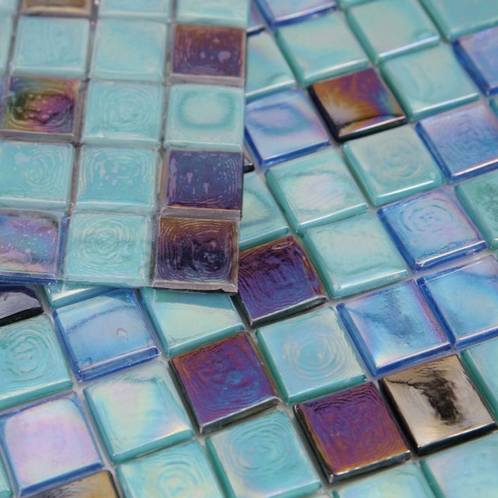 Elysium Tiles Laguna Mermaid Square 11.75" x 11.75" Glass Mosaic Tile