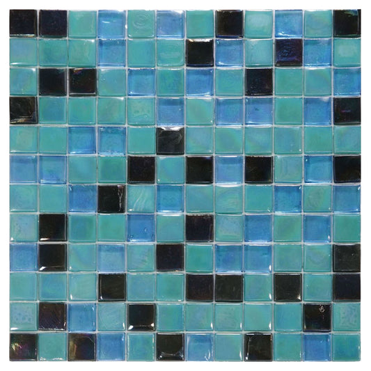 Elysium Tiles Laguna Mermaid Square 11.75" x 11.75" Glass Mosaic Tile