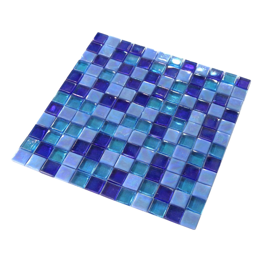 Elysium Tiles Laguna Ocean Square 11.75" x 11.75" Glass Mosaic Tile