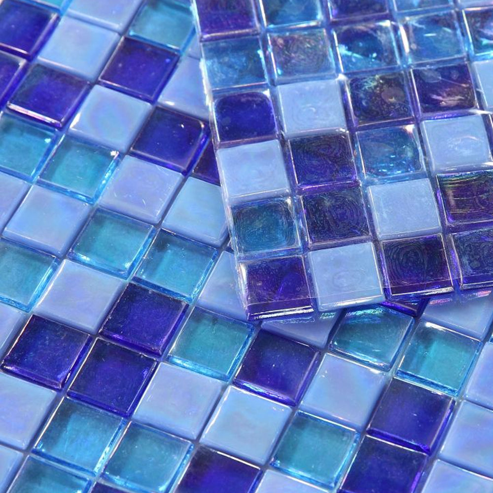 Elysium Tiles Laguna Ocean Square 11.75" x 11.75" Glass Mosaic Tile