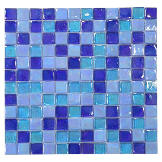 Elysium Tiles Laguna Ocean Square 11.75" x 11.75" Glass Mosaic Tile