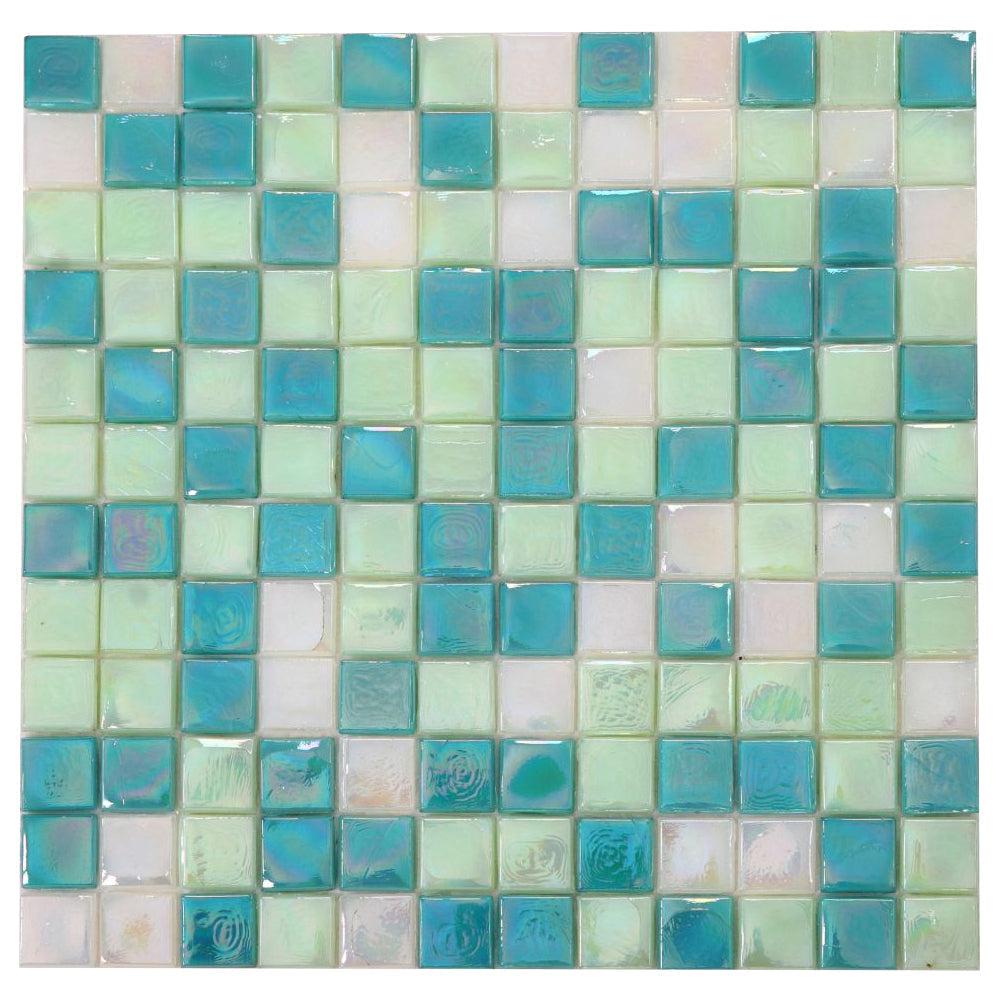 Elysium Tiles Laguna Spring Square 11.75" x 11.75" Glass Mosaic Tile