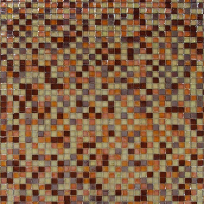 Elysium Tiles Laguna Wine Square 11.75" x 11.75" Glass Mosaic Tile