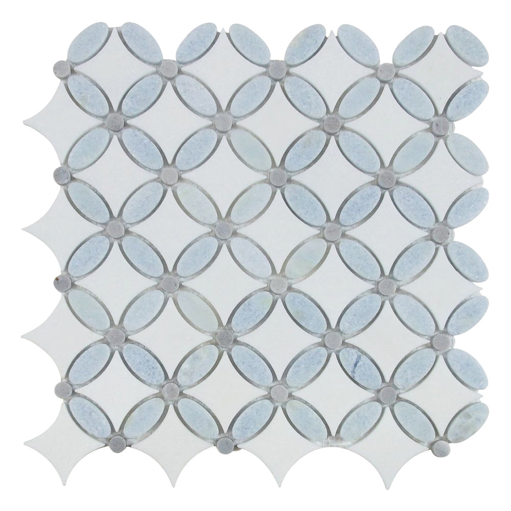 Elysium Tiles Lavender Crystal Ocean 11.75" x 11.75" Marble Mosaic Tile