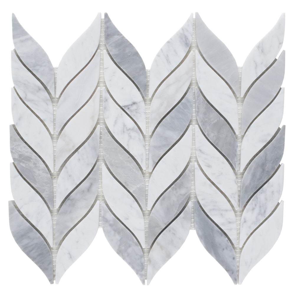 Elysium Tiles Leaf Loft 10" x 12" Marble Mosaic Tile