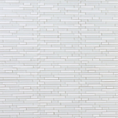 Elysium Tiles Linear Thassos 11.75" x 12" Mosaic Tile