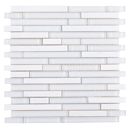 Elysium Tiles Linear Thassos 11.75" x 12" Mosaic Tile