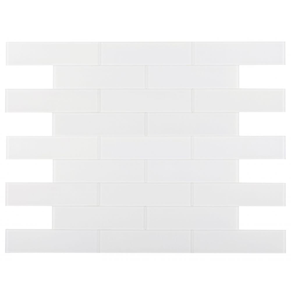 Elysium Tiles Lucy White Frosted 4" x 16" Subway Tile