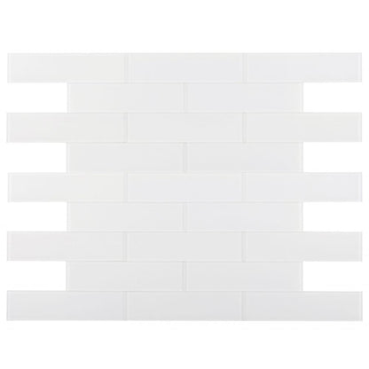 Elysium Tiles Lucy White Frosted 4" x 16" Subway Tile