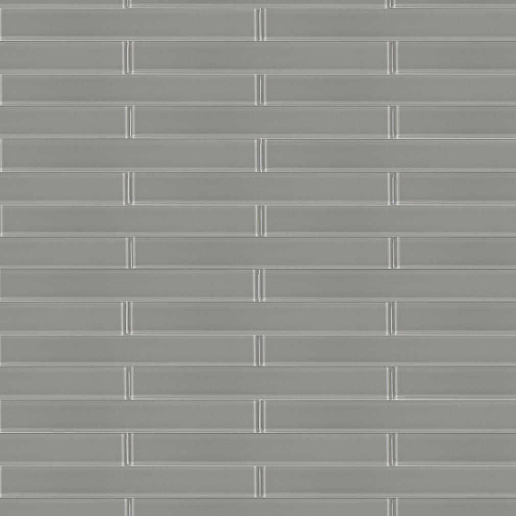 Elysium Tiles MIA Grey Glossy 2" x 16" Subway Tile