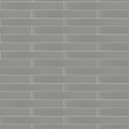 Elysium Tiles MIA Grey Glossy 2" x 16" Subway Tile