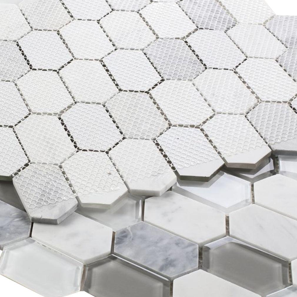 Elysium Tiles Montage Grey 12.5" x 13.25" Mosaic Tile