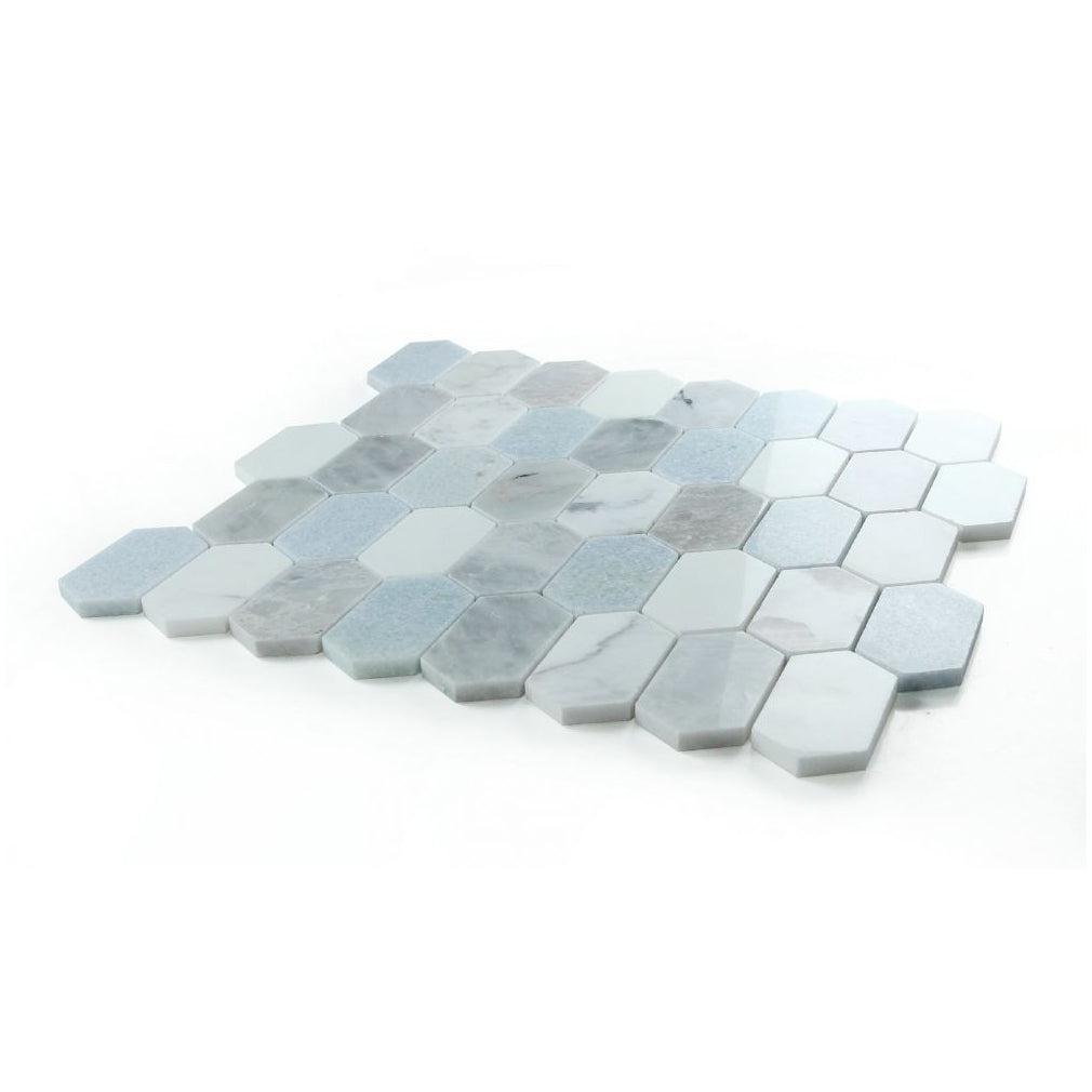 Elysium Tiles Montage Livid 12.5" x 13.25" Marble Mosaic Tile