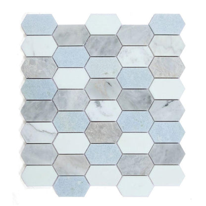 Elysium Tiles Montage Livid 12.5" x 13.25" Marble Mosaic Tile