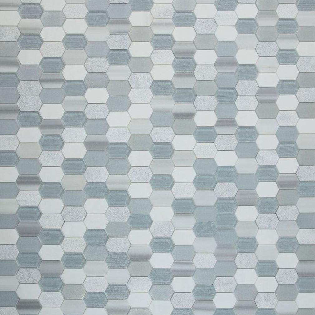 Elysium Tiles Montage Modern Grey 12.5" x 13.25" Mosaic Tile