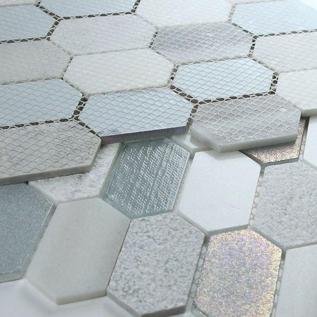 Elysium Tiles Montage Modern Grey 12.5" x 13.25" Mosaic Tile