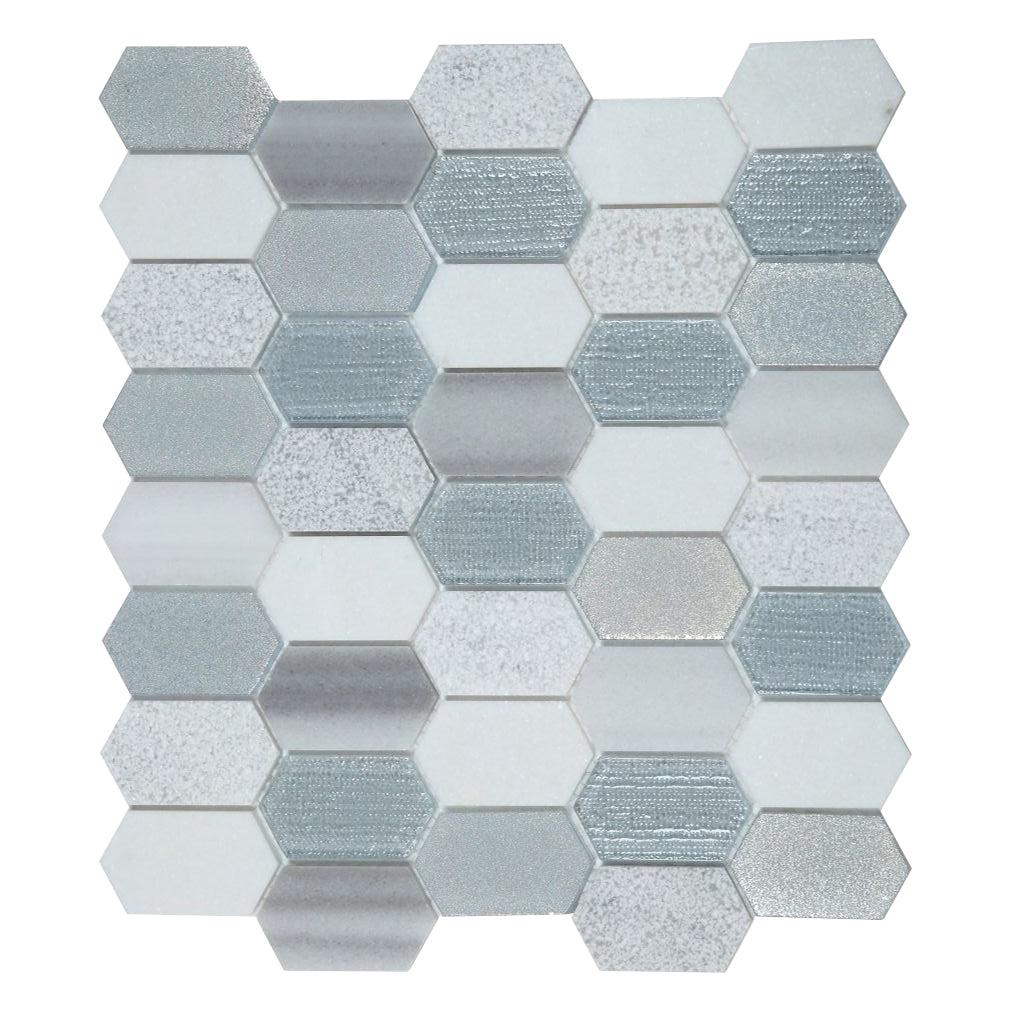 Elysium Tiles Montage Modern Grey 12.5" x 13.25" Mosaic Tile