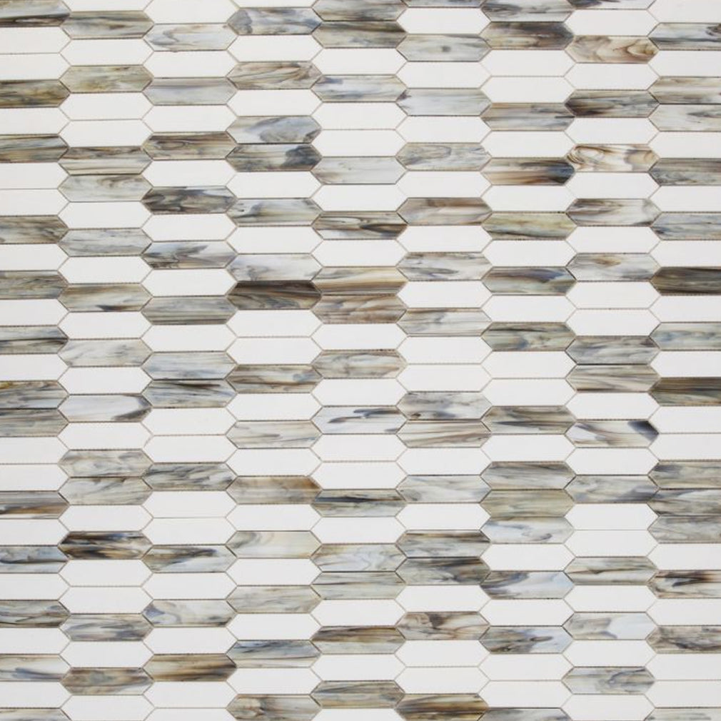 Elysium Tiles Newport Arrow Dawn 10.25" x 12.5" Mosaic Tile