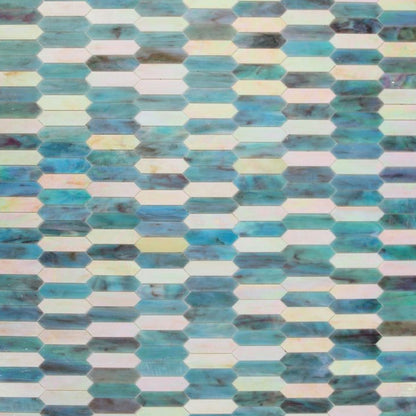 Elysium Tiles Newport Arrow Sky 10.25" x 12.5" Mosaic Tile