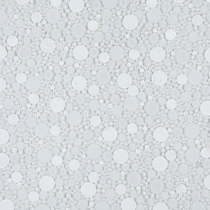 Elysium Tiles Oompa Carrara 11.75" x 11.75" Marble and Glass Mosaic Tile