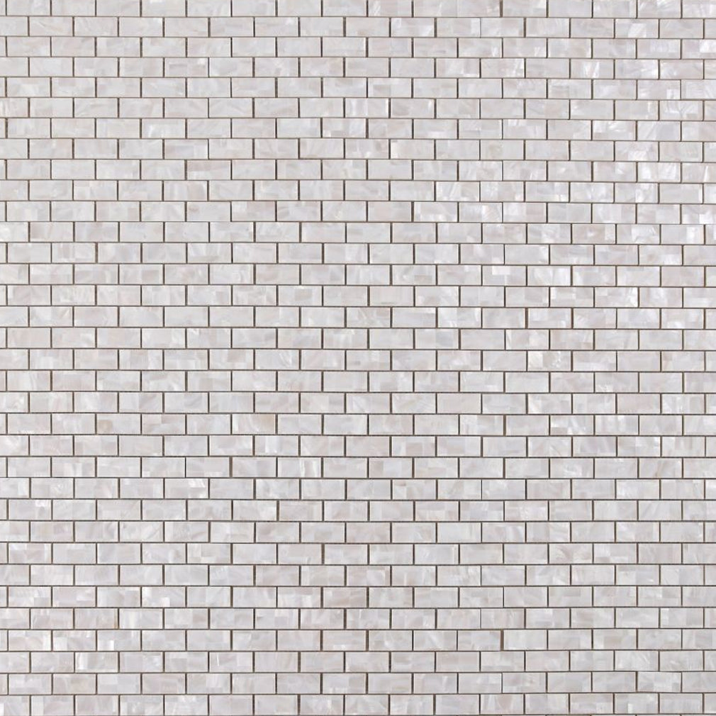 Elysium Tiles Pearl Large Brick 11.75" x 11.75" Mosaic Tile