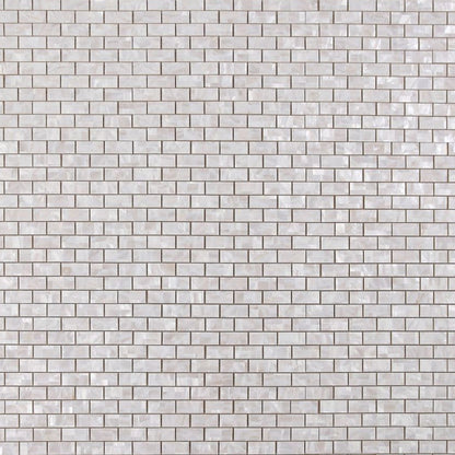 Elysium Tiles Pearl Large Brick 11.75" x 11.75" Mosaic Tile