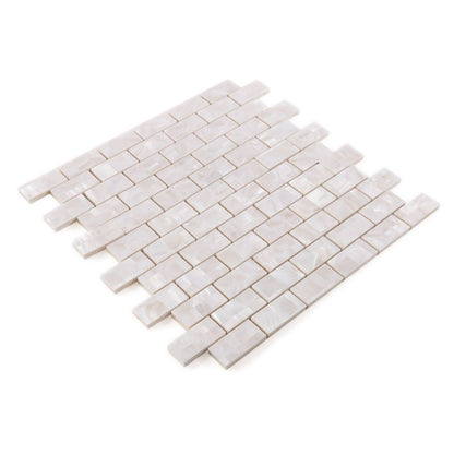 Elysium Tiles Pearl Large Brick 11.75" x 11.75" Mosaic Tile