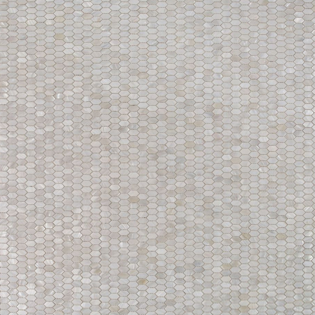 Elysium Tiles Pearl White Arrow 12" x 12" Mosaic Tile