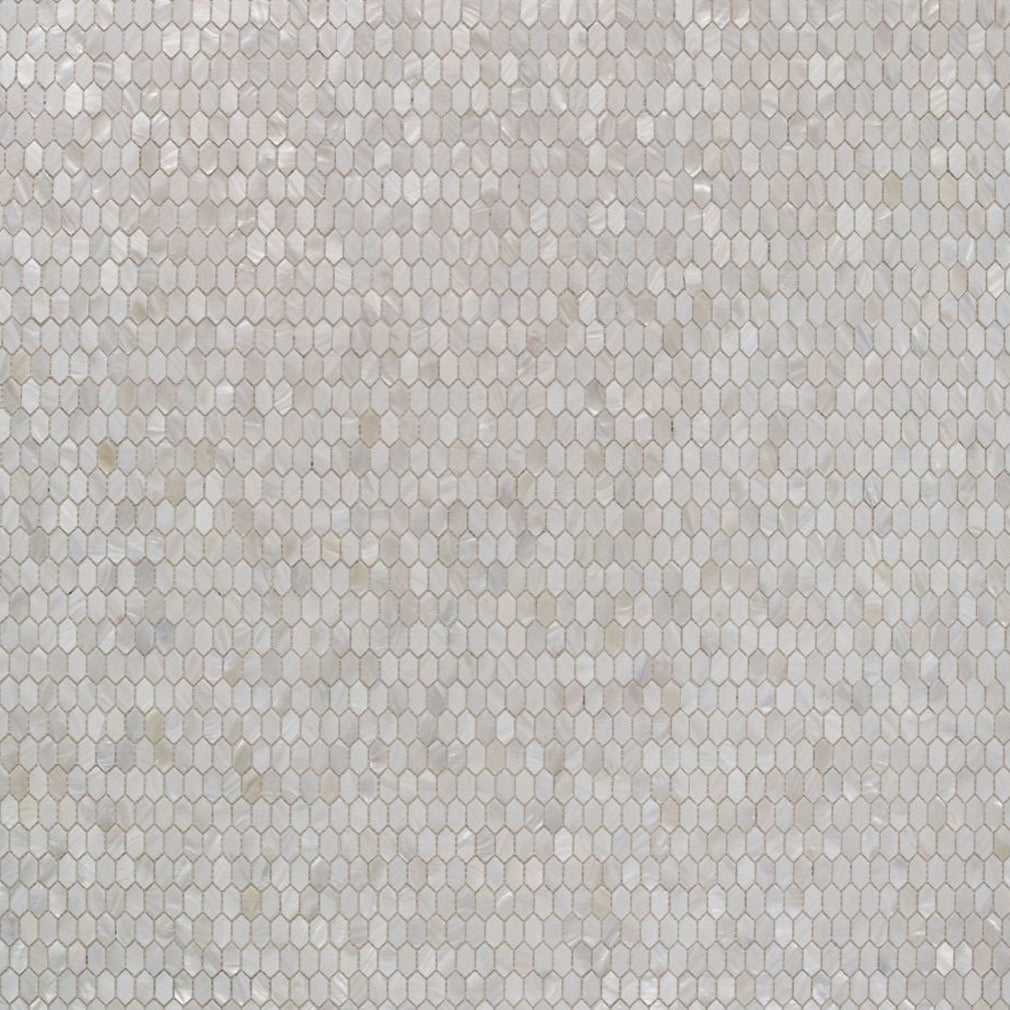 Elysium Tiles Pearl White Arrow 12" x 12" Mosaic Tile