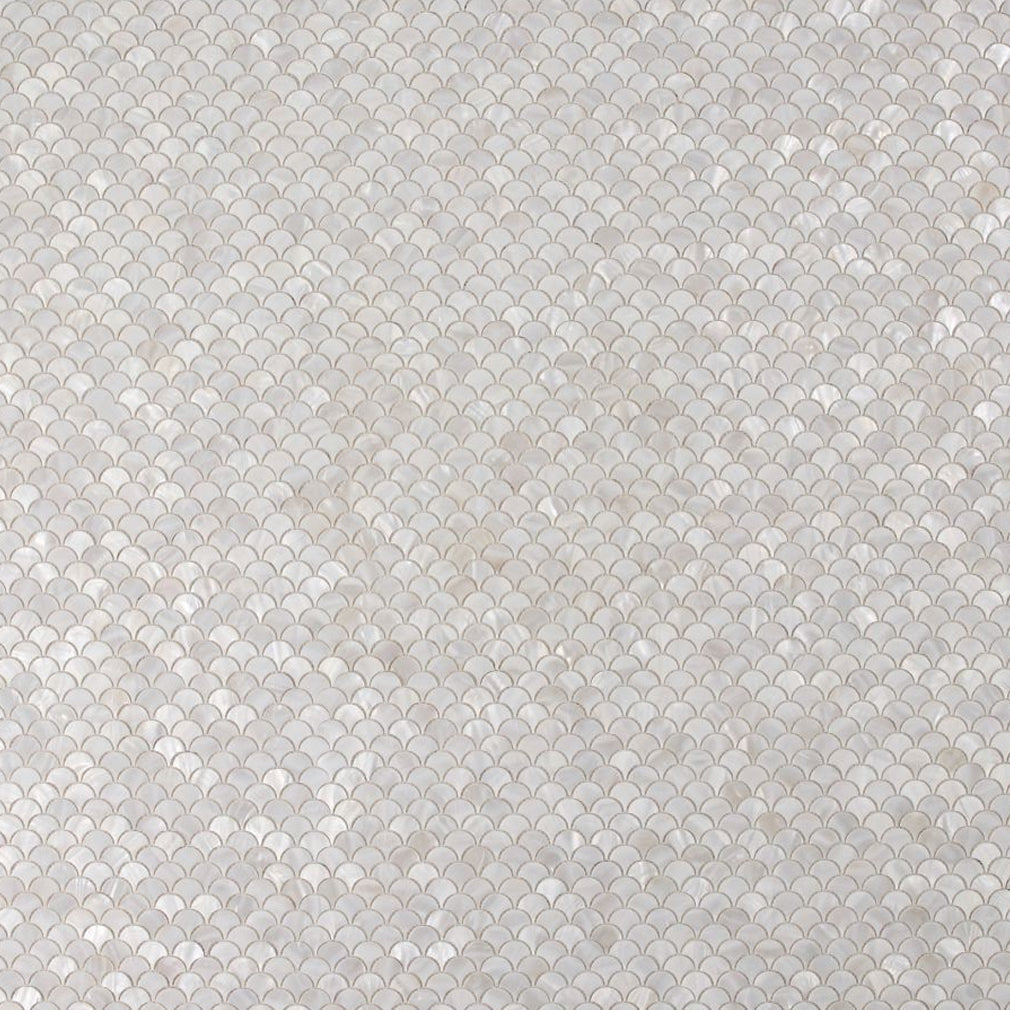 Elysium Tiles Pearl White Scale 11.75" x 11.75" Mosaic Tile