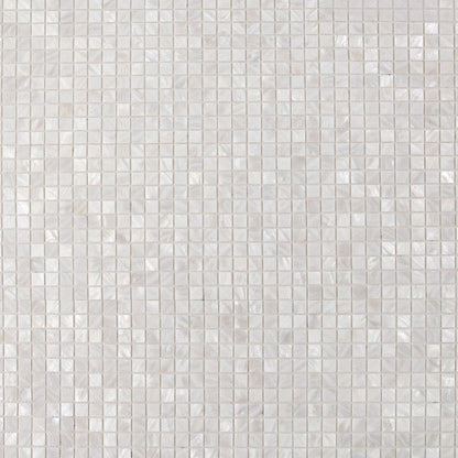 Elysium Tiles Pearl White Square 11.75" x 11.75" Mosaic Tile