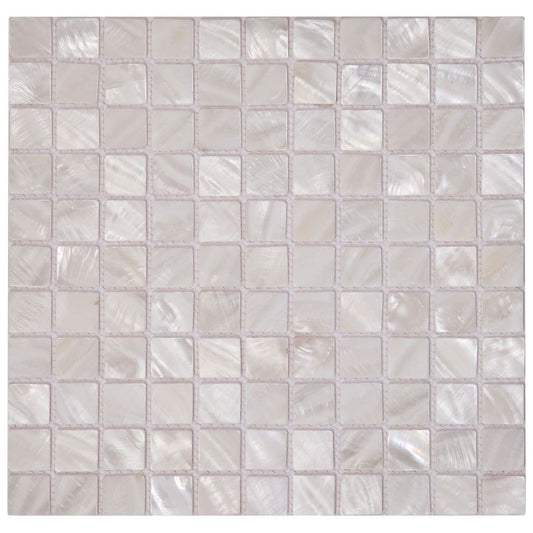 Elysium Tiles Pearl White Square 11.75" x 11.75" Mosaic Tile