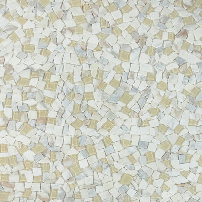 Elysium Tiles Pebble Calacatta Gold 12" x 12" Marble and Glass Mosaic Tile