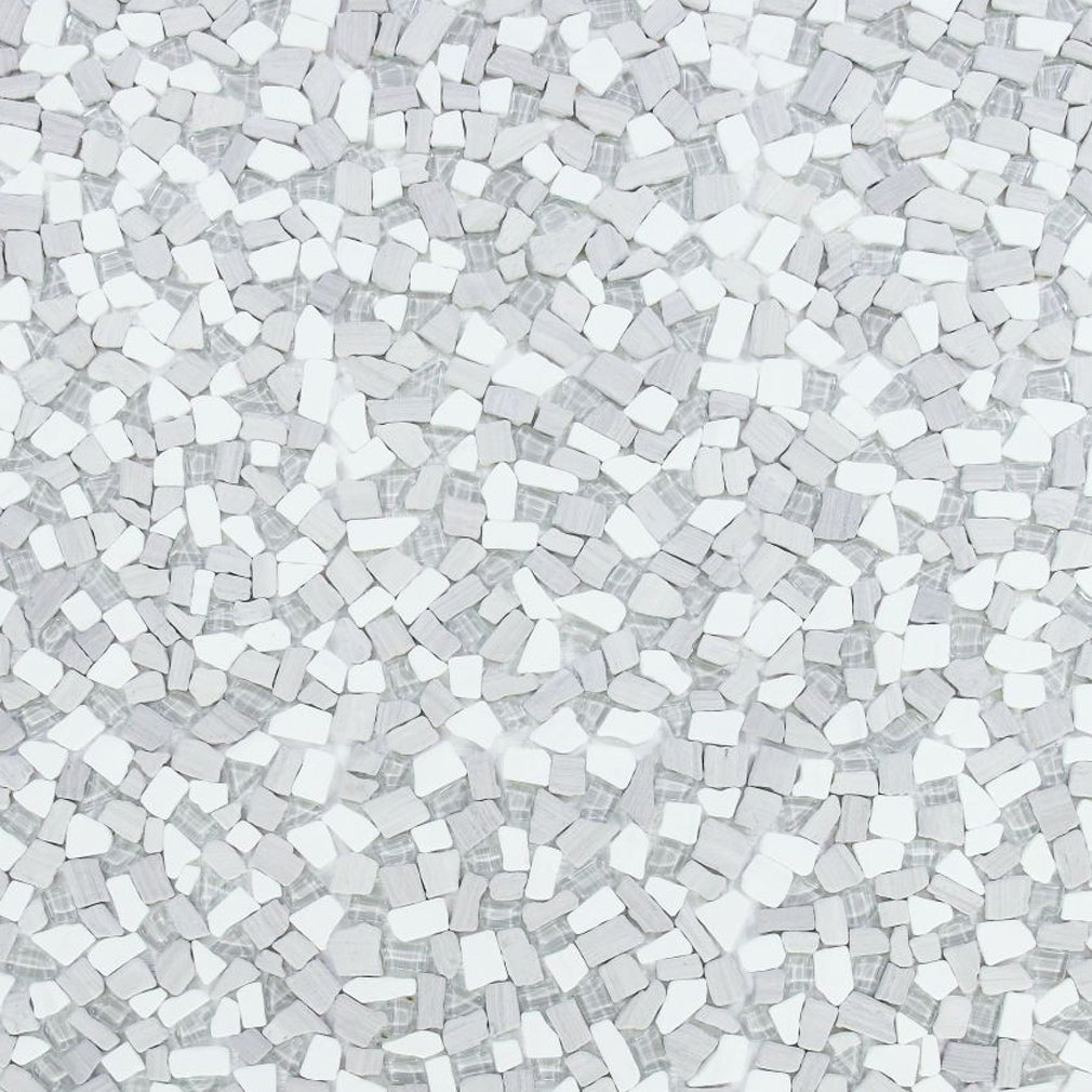 Elysium Tiles Pebble Loft 12" x 12" Marble and Glass Mosaic Tile