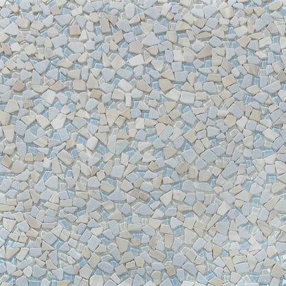 Elysium Tiles Pebble Marina 12" x 12" Marble and Glass Mosaic Tile