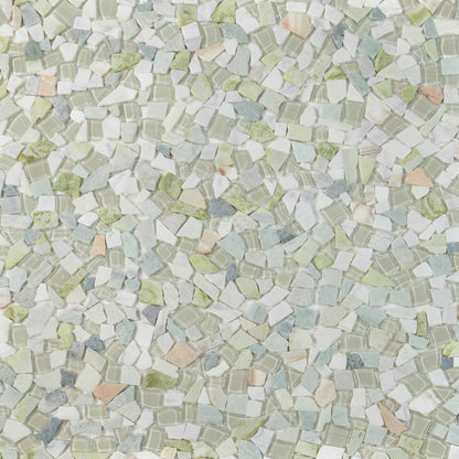 Elysium Tiles Pebble Spring 12" x 12" Marble and Glass Mosaic Tile