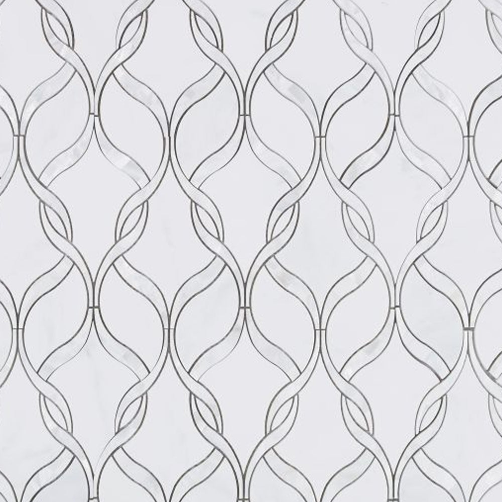 Elysium Tiles Prestige Pearl Snow 7.25" x 11.75" Marble & Pearl Mosaic Tile