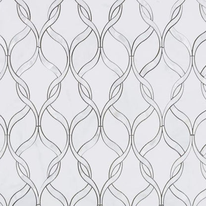 Elysium Tiles Prestige Pearl Snow 7.25" x 11.75" Marble & Pearl Mosaic Tile