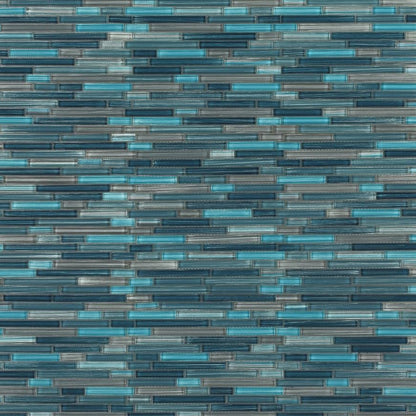 Elysium Tiles Rain Heavy 11.75" x 12" Glass Mosaic Tile