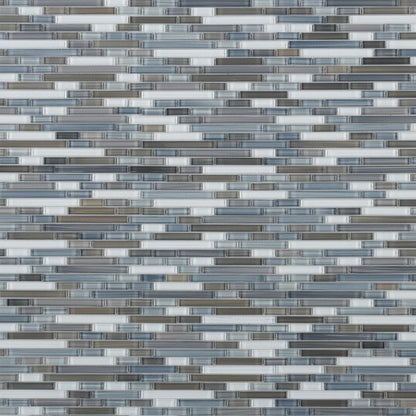 Elysium Tiles Rain Sky 11.75" x 12" Glass Mosaic Tile