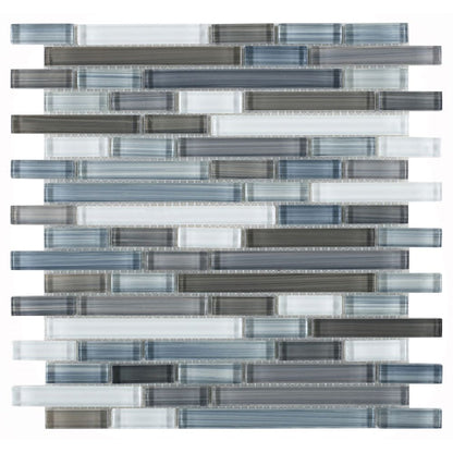 Elysium Tiles Rain Sky 11.75" x 12" Glass Mosaic Tile