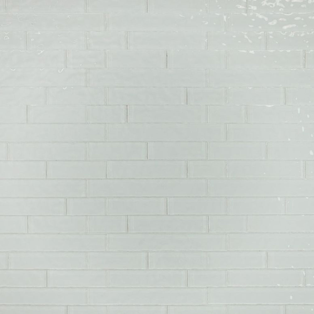 Elysium Tiles Ripple Clear Grey 11.75" x 11.75" Glass Mosaic Tile