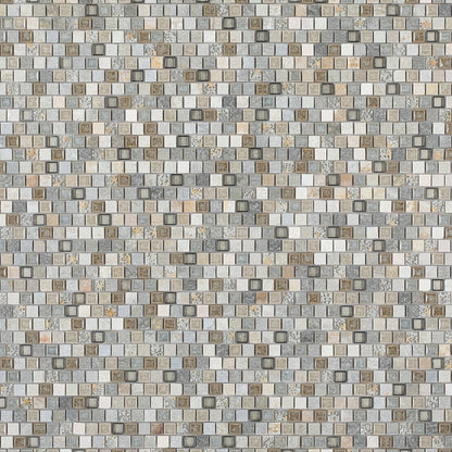 Elysium Tiles Selene Beach 11.75" x 11.75" Slate & Glass Mosaic Tile