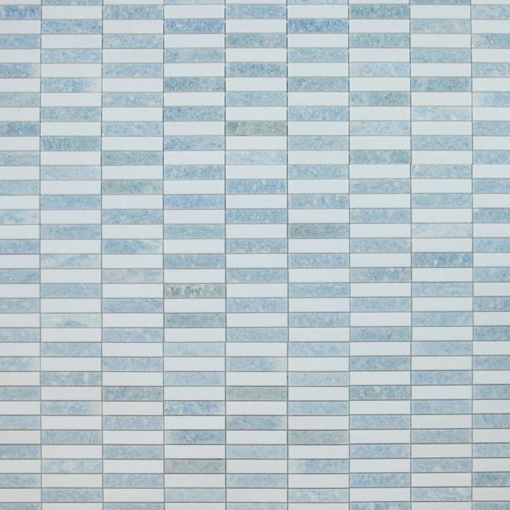 Elysium Tiles Slot Crystal Ocean 11.75" x 11.75" Marble Mosaic Tile