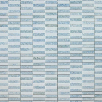 Elysium Tiles Slot Crystal Ocean 11.75" x 11.75" Marble Mosaic Tile