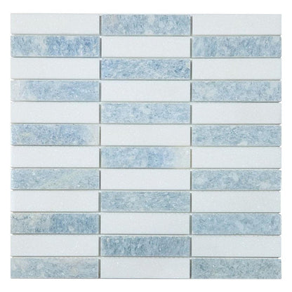 Elysium Tiles Slot Crystal Ocean 11.75" x 11.75" Marble Mosaic Tile